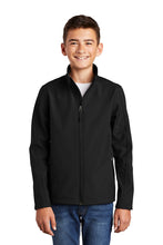 Load image into Gallery viewer, Embroidered Unisex Soft Shell Black Jacket
